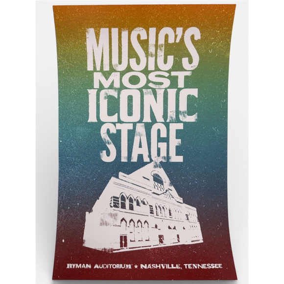 Unbranded Other - Ryman Auditorium Nashville TN Poster Musics Most Iconic Stage Multicolor